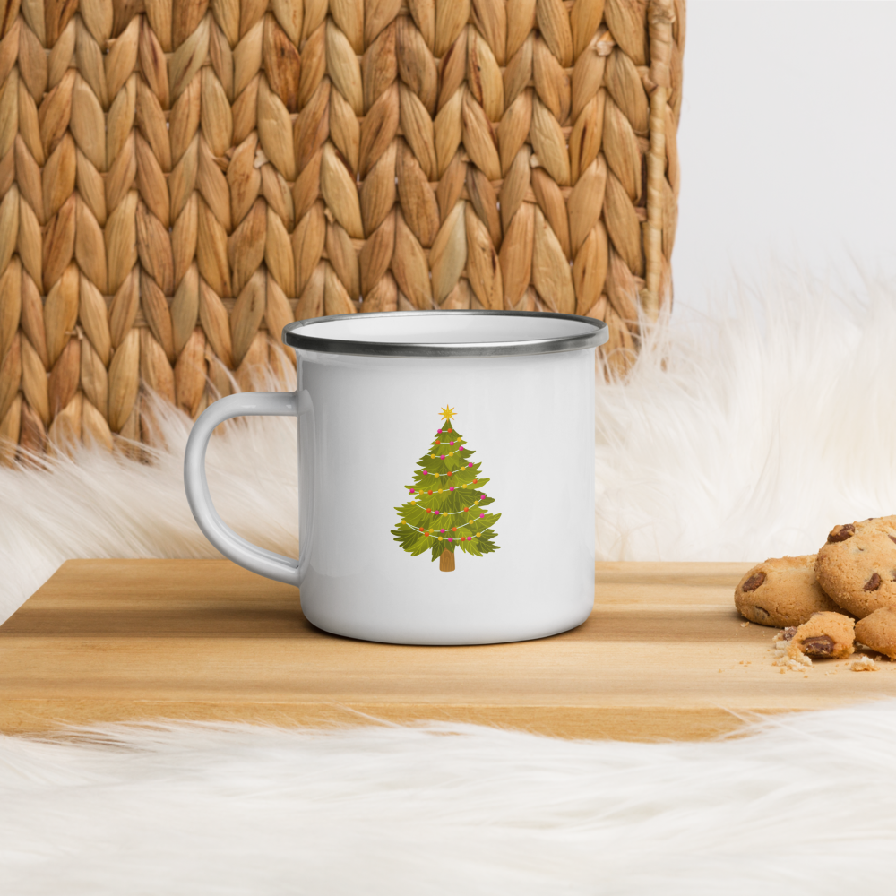 Holiday Tree Enamel Mug