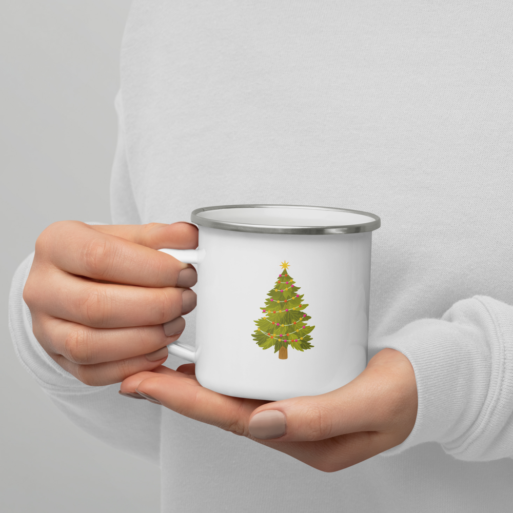 Holiday Tree Enamel Mug