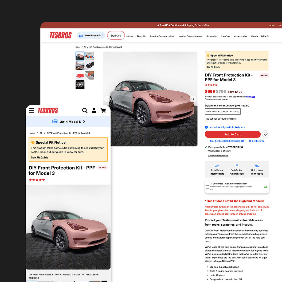 Tesbros: Shopify Design & Development by Netalico