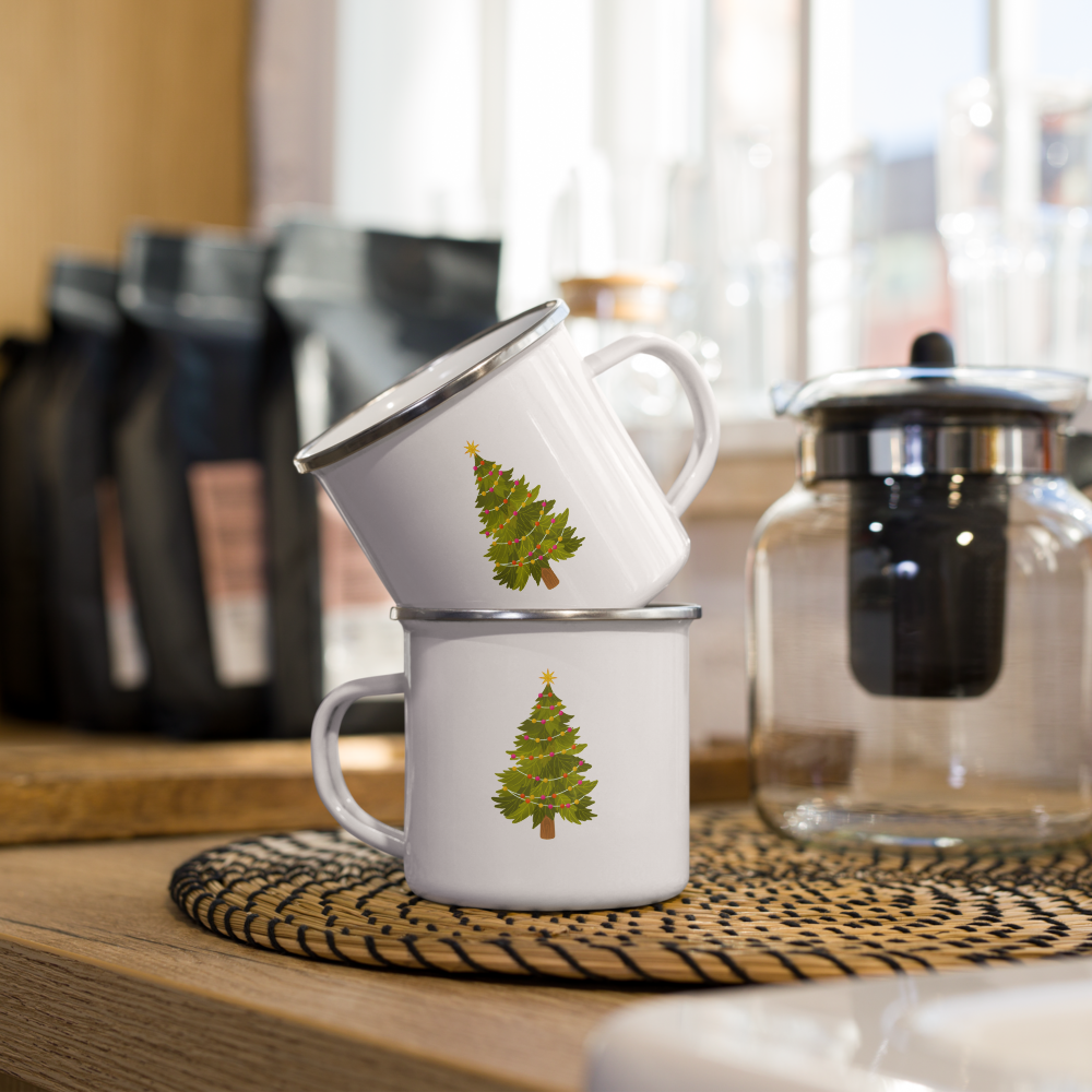 Holiday Tree Enamel Mug